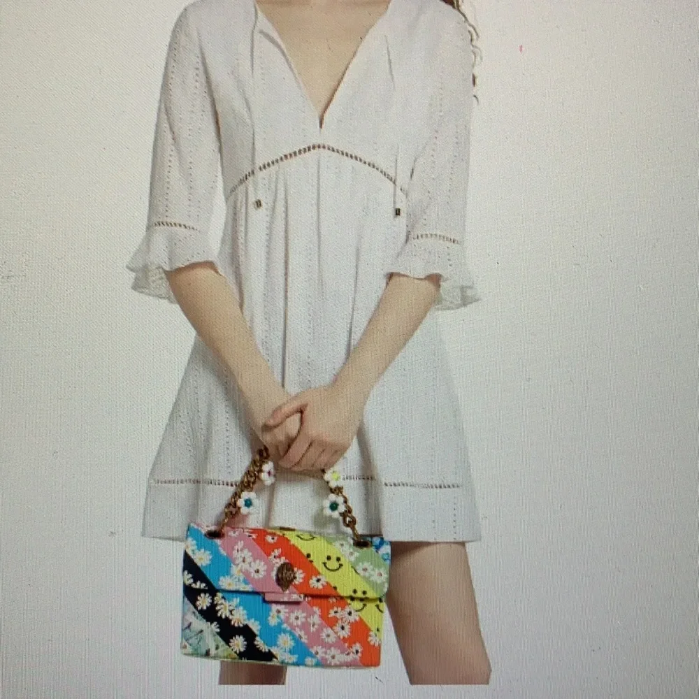 KURT GEIGER LONDON FLORAL RAINBOW SMILEY B… - Picture 8 of 16